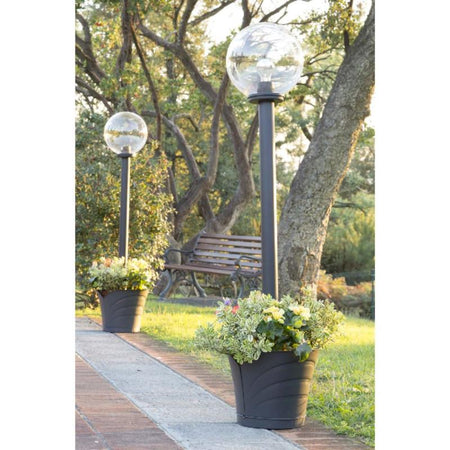 Vaso 'Tulipano' In Set Cm 34,5 X 19 X H 30 Lt. 5 - Grigio - Bama