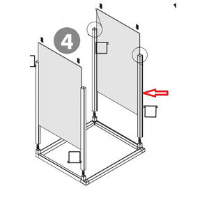 R Montante Verticale X Kit Coprilavatrice Resina 68X64Xh88 Cm Bianco- 1,0 Pz