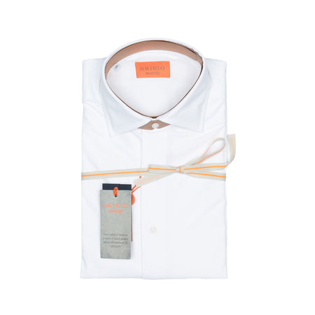 GRIGIO Camicia Uomo Grigio Jumper Unito Bianco da uomo
