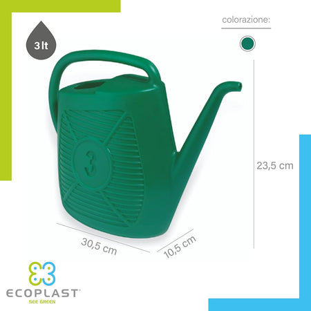 Innaffiatoio Plastica 3 L- Ecoplast- 10,0 Pz