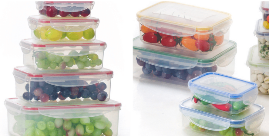 Contenitore Rettangolare In Plastica Set 'Superlock' Kit 3 Pezzi - Lt 0,5 / 1,0 / 1,5 - Ecoplast