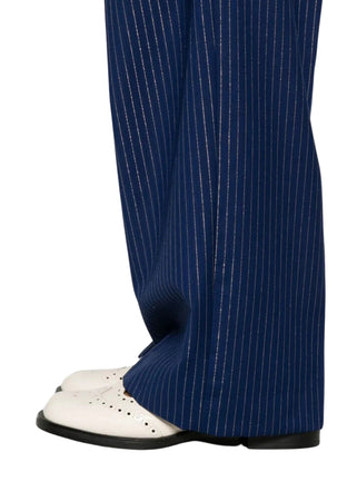 APAPERKID Pantalone Donna gessato lurex da donna
