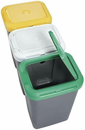 Pattumiera Raccolta Differenziata Set 'Trio' 25 Lt. Cm 78,5 X 32 X 47,4 - Tontarelli