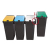 Pattumiera Raccolta Differenziata Set 'Bido'' 45 Lt. Cm 29 X 39 X 64,2 - Tontarelli