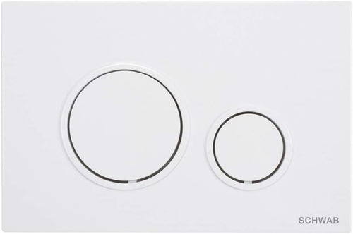 Placca Di Comando Vela Doppio Tasto Bianca Schwab