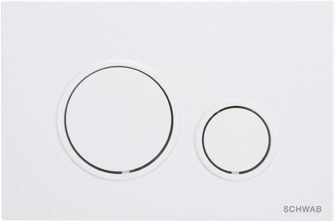 Placca Di Comando Vela Doppio Tasto Bianca Schwab