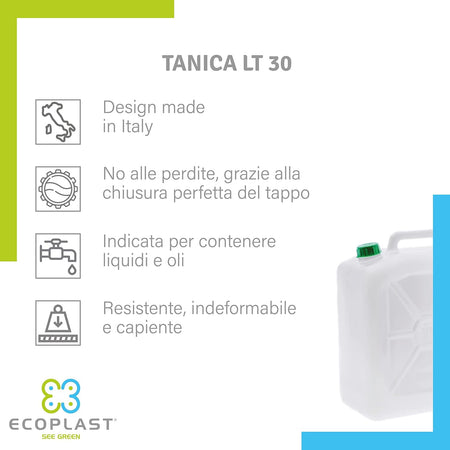 Tanica Per Alimenti Lt. 30- 4 Pezzi - Ecoplast