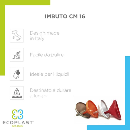 Imbuto Cucina In Plastica 16Cm, 10 Pezzi Ecoplast
