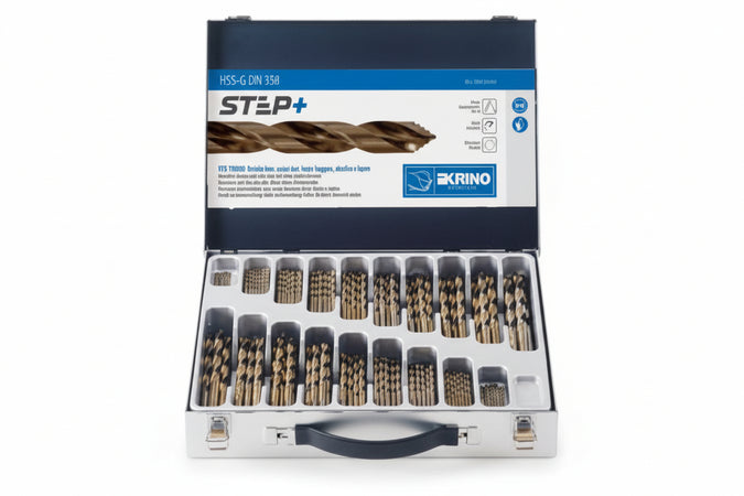 Valigetta Punte Hss-G Rettificate Step+ In Set Da 116 Pezzi- - Mm.330X240X55 (Su Ordinazione) - 1 Pezzi Krino