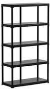 Kit Scaffali In Plastica 5 Ripiani Cm. 100X40X176 H Col. Nero