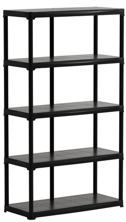 Kit Scaffali In Plastica 5 Ripiani Cm. 100X40X176 H Col. Nero
