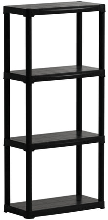 Kit Scaffali In Plastica 4 Ripiani Cm. 60X30X133 H Col. Nero