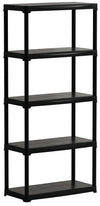 Kit Scaffali In Plastica 5 Ripiani Cm. 80X40X176 H Col. Nero