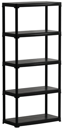 Kit Scaffali In Plastica 5 Ripiani Cm. 80X40X176 H Col. Nero