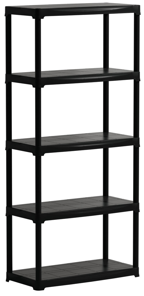 Kit Scaffali In Plastica 5 Ripiani Cm. 80X40X176 H Col. Nero