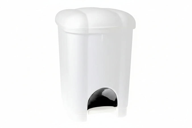 Pattumiera Carolina Apertura A Pedale Con Secchio Interno- - Cm.27,5X30,2X41,5H. Lt.16 Panna - 4 Pezzi Tontarelli