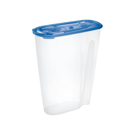 Contenitore Porta Cereali In Plastica Lt 3 Cm 21,5 X 10,7 X H 25,7 Acqua - Tontarelli