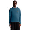 Lyle & Scott pullover merino blu acqua KN2110VC