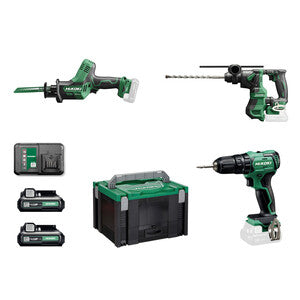 Hikoki Set Trapano+Segaccio+Tassel Kc12Skb 12V- 1,0 Pz