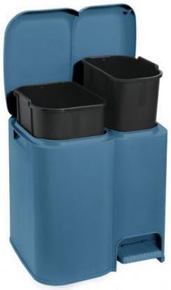 Pattumiera Differenziata Patty 2 Cm.39X32,5X41H. Lt.13+8 Azzurra Tontarelli