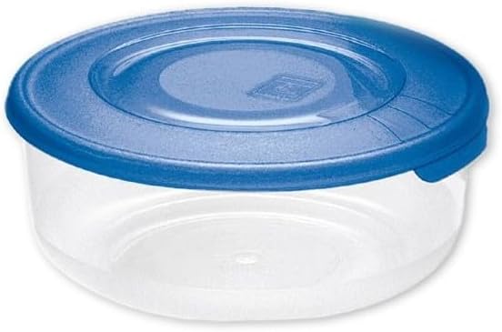 Contenitore Tondo In Plastica Set 'Frigo Box' Coperchio Acqua Trasparente - Tontarelli