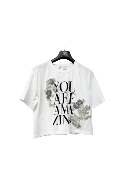 TRASH AND LUXURY T-shirt mezza manica Donna con stampa e applicazioni da donna