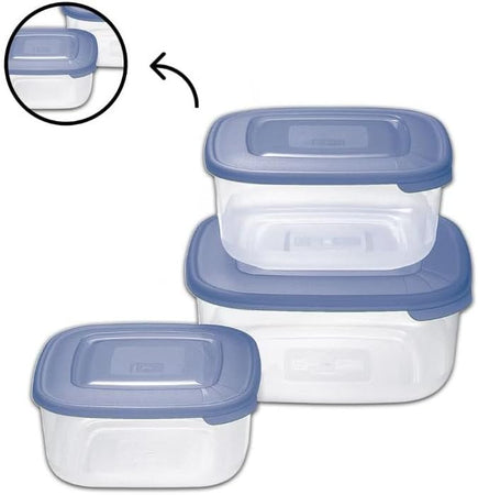 Contenitore Quadro In Plastica Set 'Frigo Box' Nuvola - Tontarelli