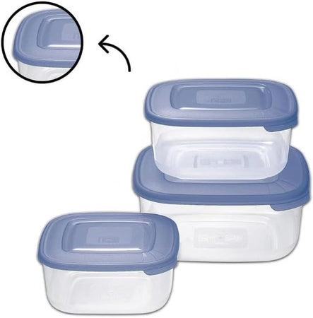 Contenitore Quadro In Plastica Set 'Frigo Box' Nuvola - Tontarelli