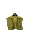 TRASH AND LUXURY Crop top scollo a V Donna con applicazione da donna