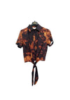 TRASH AND LUXURY Camicia corta con nodo Donna fantasia tie dye da donna