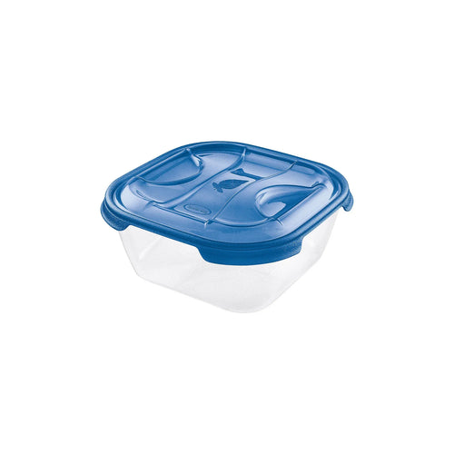 Contenitore Quadro In Plastica 'Frigo Box' Lt1 Cm.15,8X15,8Xh.7,45 Acqua Trasp - Tontarelli