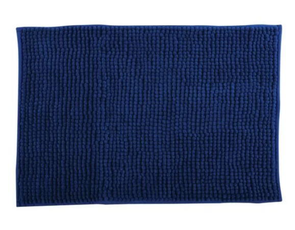 Tappeto Antiscivolo Da Bagno Ciniglia 40X60 Cm- Blu- Spire- Pezzi 1