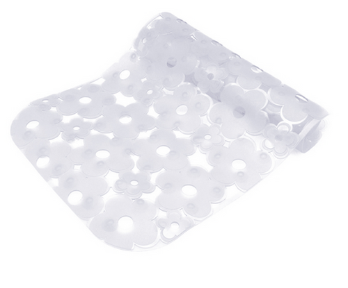 Tappeto Antiscivolo Per Vasca Mod. Margherita Cm 72 X 36- Cristallo- Dh- Pezzi 1