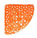 Tappeto Antiscivolo Per Doccia Angolo Mod. Margherita Cm 59X59- Arancio- Dh