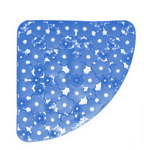 Tappeto Antiscivolo Per Doccia Angolo Mod. Margherita Cm 59X59- Blu