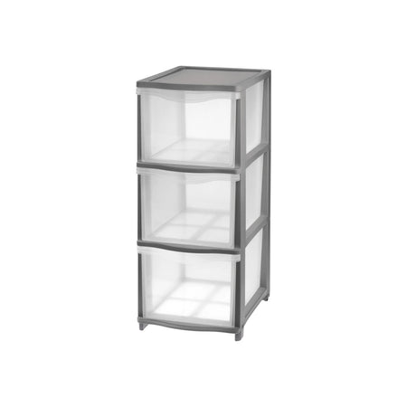 Cassettiera 'Cover Line' Colore Trasparente/Grafite - Tontarelli