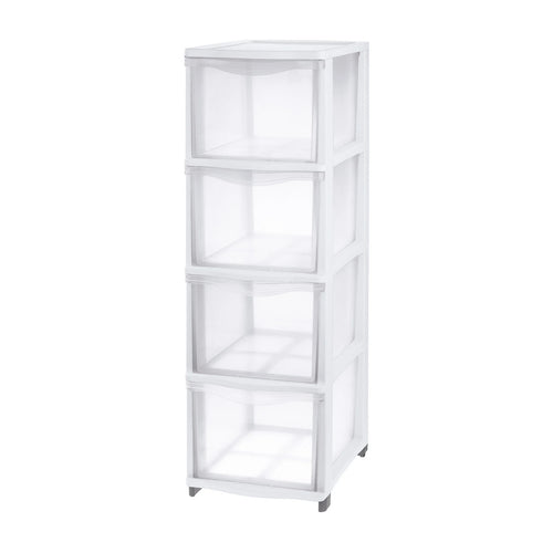 Cassettiera 'Cover Line' Colore Trasparente/Bianco - Tontarelli