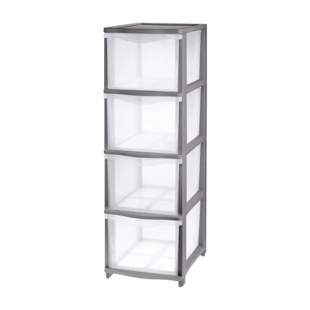 Cassettiera 'Cover Line' Colore Trasparente/Grafite - Tontarelli