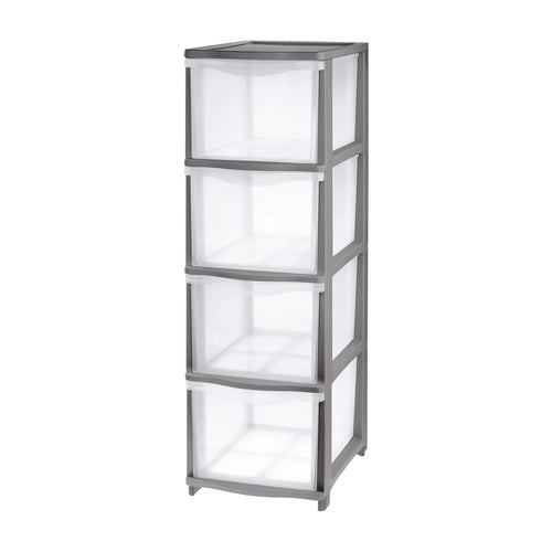 Cassettiera 'Cover Line' Colore Trasparente/Grafite - Tontarelli