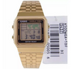 Orologio Casio unisex, A-500WGA-1D, versione gold con fusi orari, acciaio inossidabile, movimento al quarzo