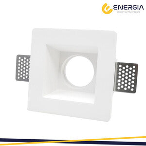 Faretto In Gesso 120X120Mm Quadrato Gu10- 1,0 Pz