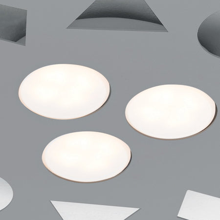 Plafoniera moderna metallo Illuminando GEO PL3 SL GX53 LED lampada soffitto tonda bianca grigia sabbia