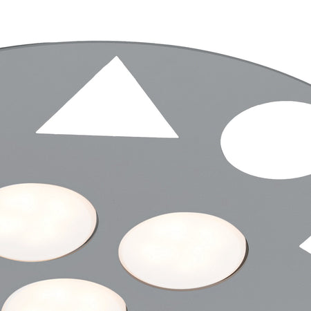 Plafoniera moderna metallo Illuminando GEO PL3 SL GX53 LED lampada soffitto tonda bianca grigia sabbia