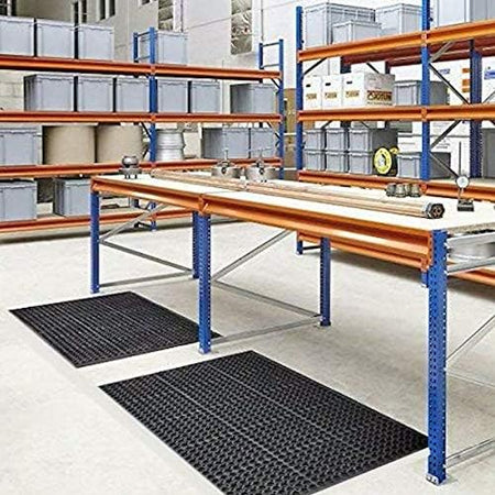 Zerbino Modulare Nido D’Ape In Gomma Nera Antiscivolo Misura 50 X 100 Cm