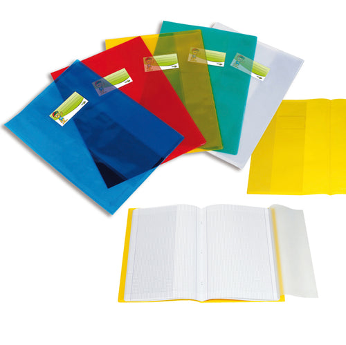 Coprimaxi Ppl Liscio Trasparente Rosso C/Alette E Portaetichetta Sei Rota