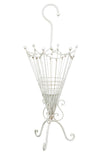 Biscottini Portaombrelli in ferro battuto finitura bianca anticata L32xPR32xH83 cm Pratico