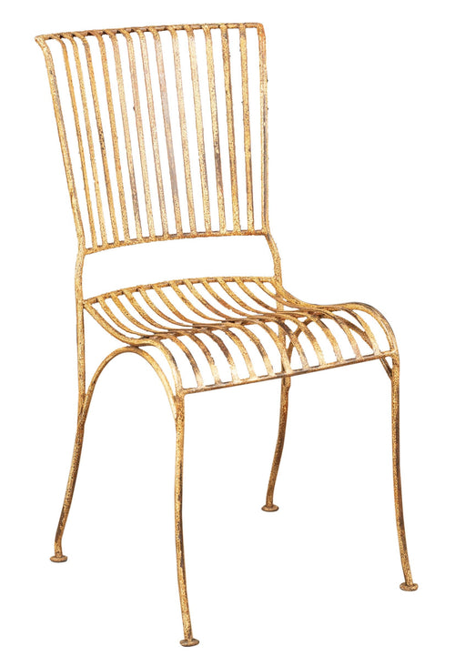 Biscottini Biscottini Sedia Ferro Battuto Esterno Giardino Interno Crema Antic 40x50x85