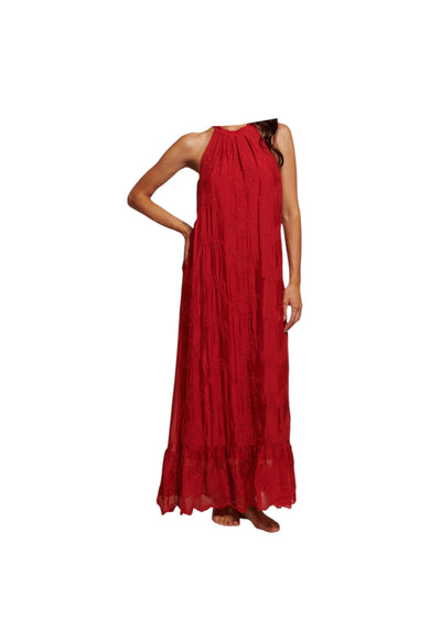 BIKINI MIMA Vestito lungo scollo all'americana Donna con tessuto ricamato da donna