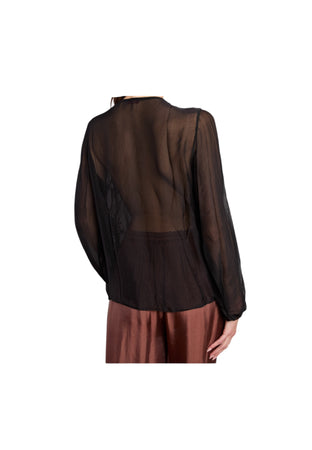 BIKINI MIMA Blusa velata in tessuto ricamato Donna con scollo a V da donna