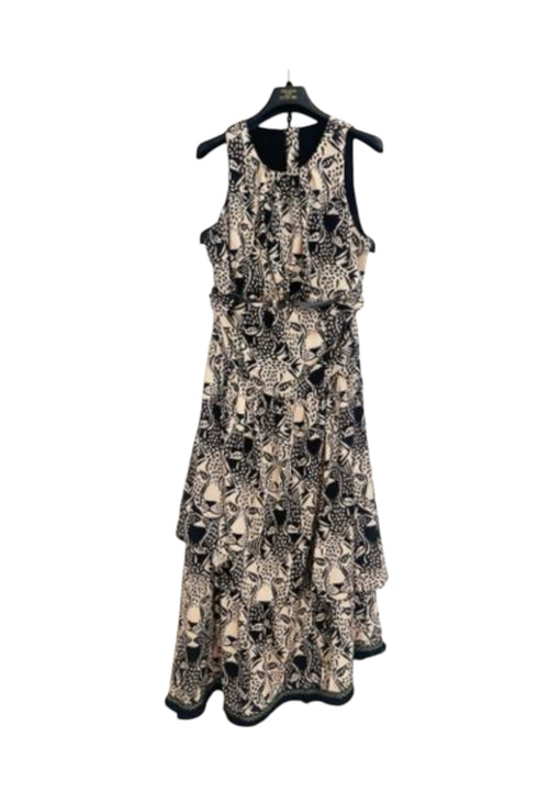 TRASH AND LUXURY Vestito lungo fantasia lion Donna aperture sui fianchi da donna